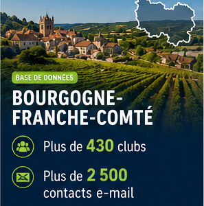 Base de données des clubs de football Bourgogne-Franche-Comté – Plus de 430 clubs et plus de 2 500 contacts e-mail