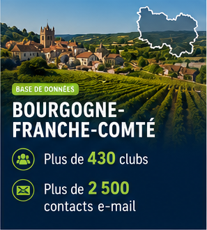 Base de données des clubs de football Bourgogne-Franche-Comté – Plus de 430 clubs et plus de 2 500 contacts e-mail