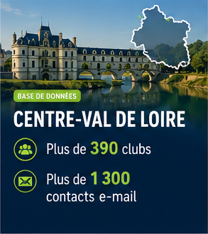 Base de données des clubs de football Centre-Val de Loire – Plus de 390 clubs et plus de 1 300 contacts e-mail