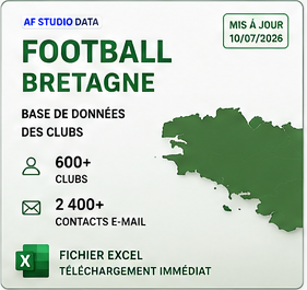 Base de données des clubs de football - Bretagne