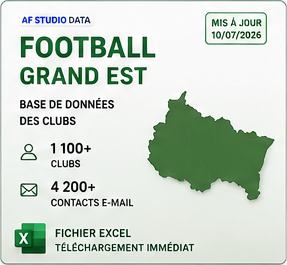 Base de données des clubs de football - Grand Est