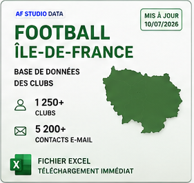 Base de données des clubs de football - Île-de-France