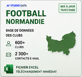 Base de données des clubs de football - Normandie