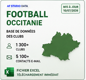 Base de données des clubs de football - Occitanie