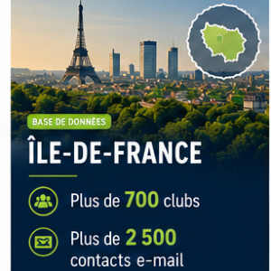 Base de données des clubs de football Île-de-France – Plus de 700 clubs et plus de 2 500 contacts e-mail