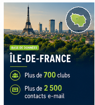 Base de données des clubs de football Île-de-France – Plus de 700 clubs et plus de 2 500 contacts e-mail