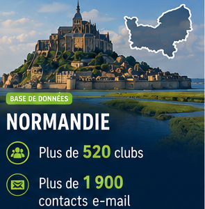 Base de données des clubs de football Normandie – Plus de 520 clubs et plus de 1 900 contacts e-mail