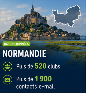 Base de données des clubs de football Normandie – Plus de 520 clubs et plus de 1 900 contacts e-mail