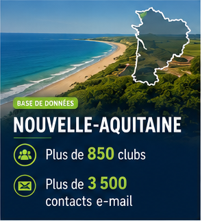 Base de données des clubs de football Nouvelle-Aquitaine – Plus de 850 clubs et plus de 3 500 contacts e-mail