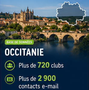 Base de données des clubs de football Occitanie – Plus de 720 clubs et plus de 2 900 contacts e-mail