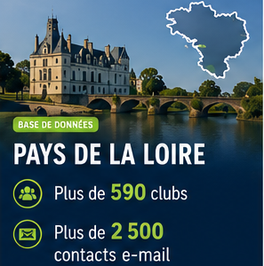 Base de données des clubs de football Pays de la Loire – Plus de 590 clubs et plus de 2 500 contacts e-mail