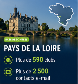 Base de données des clubs de football Pays de la Loire – Plus de 590 clubs et plus de 2 500 contacts e-mail